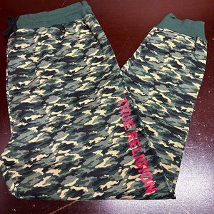 True Religion Mens Multicolor Loungewear Camouflage Tapered Leg Sweatpants Sz L